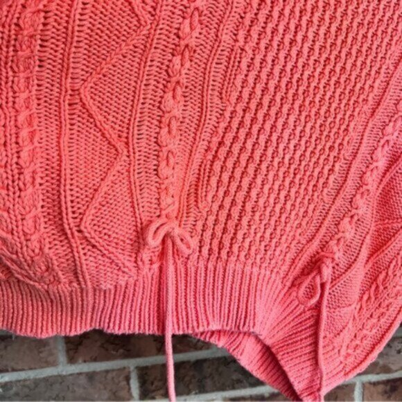 Lauren Ralph Lauren * Black Label Cotton  CABLE KNIT PULLOVER SWEATER  EUC L - Picture 10 of 11